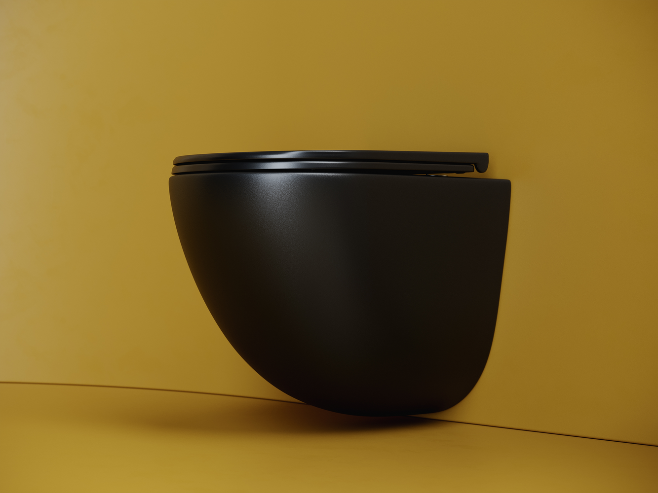 Фото Унитаз Ceramicanova Vogue CN4008TMB с сиденьем подвесной, черный матовый