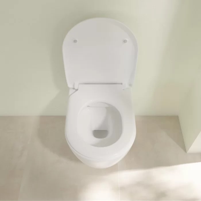 Фото Унитаз подвесной Villeroy & Boch Avento 5656RS01, безободковый, с сиденьем с микролифтом, белый глянцевый