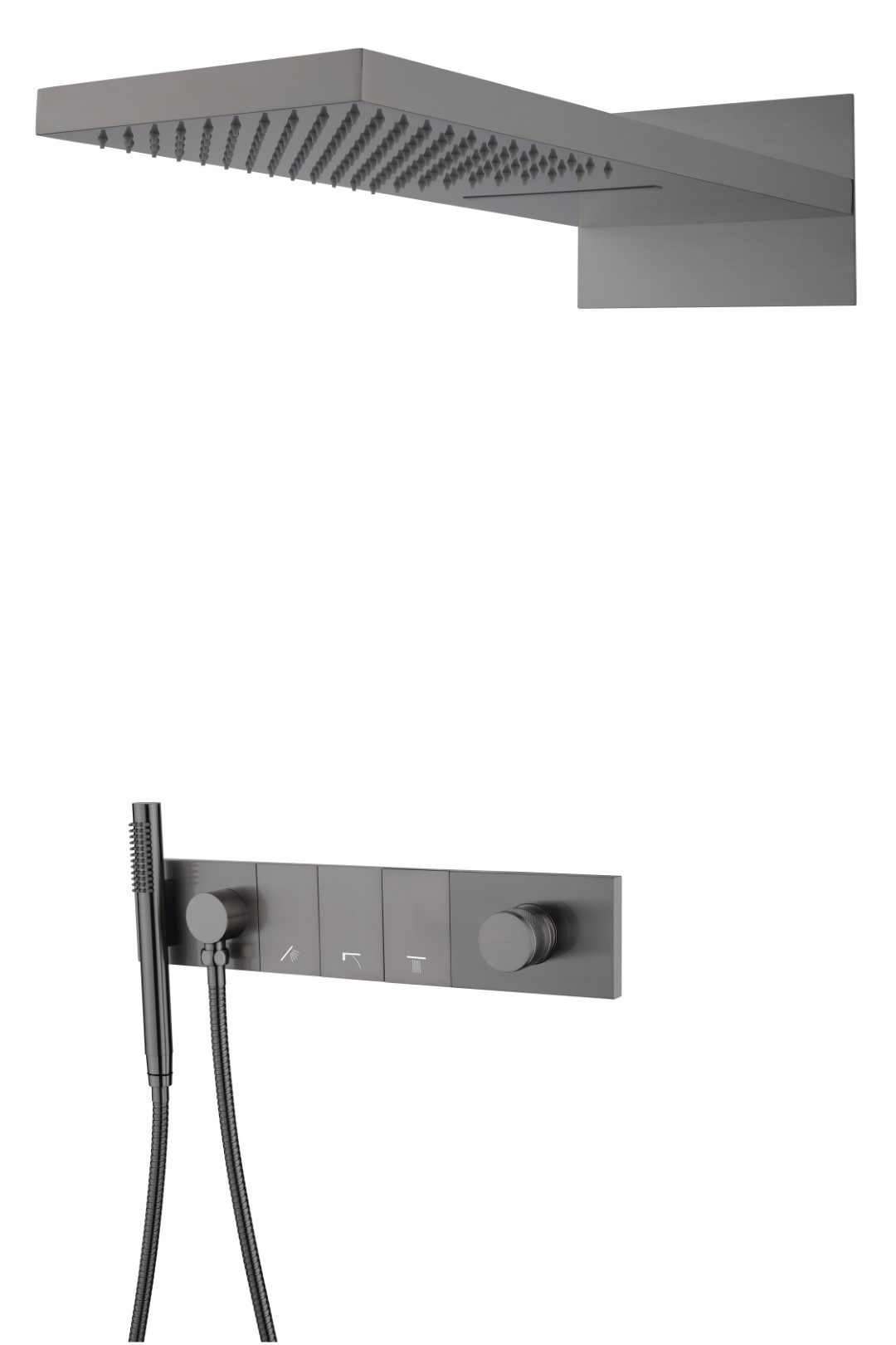 Фото Душевая система Boheme Zodiac 132-GM gun metal, графит матовый