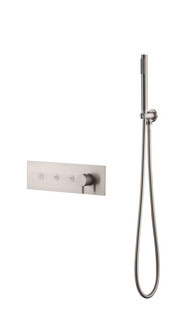 Фото Смеситель для душа Boheme Fusion 130-SYS-NB на 3 выхода nickel brush, никель матовый