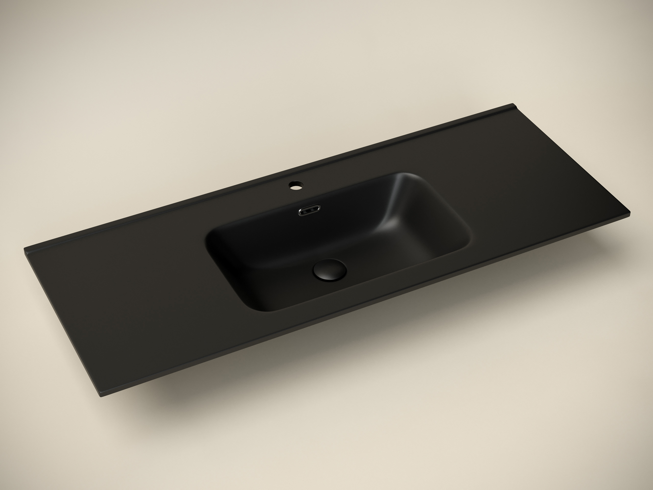 Фото Раковина Ceramicanova Element CN7006MB мебельная 121 × 46,5 × 18 см, черный матовый