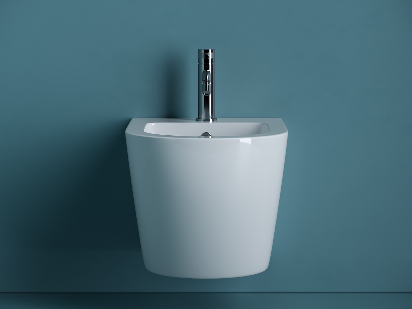 Фото Биде Ceramicanova Uno CN11002 подвесное, белый глянцевый