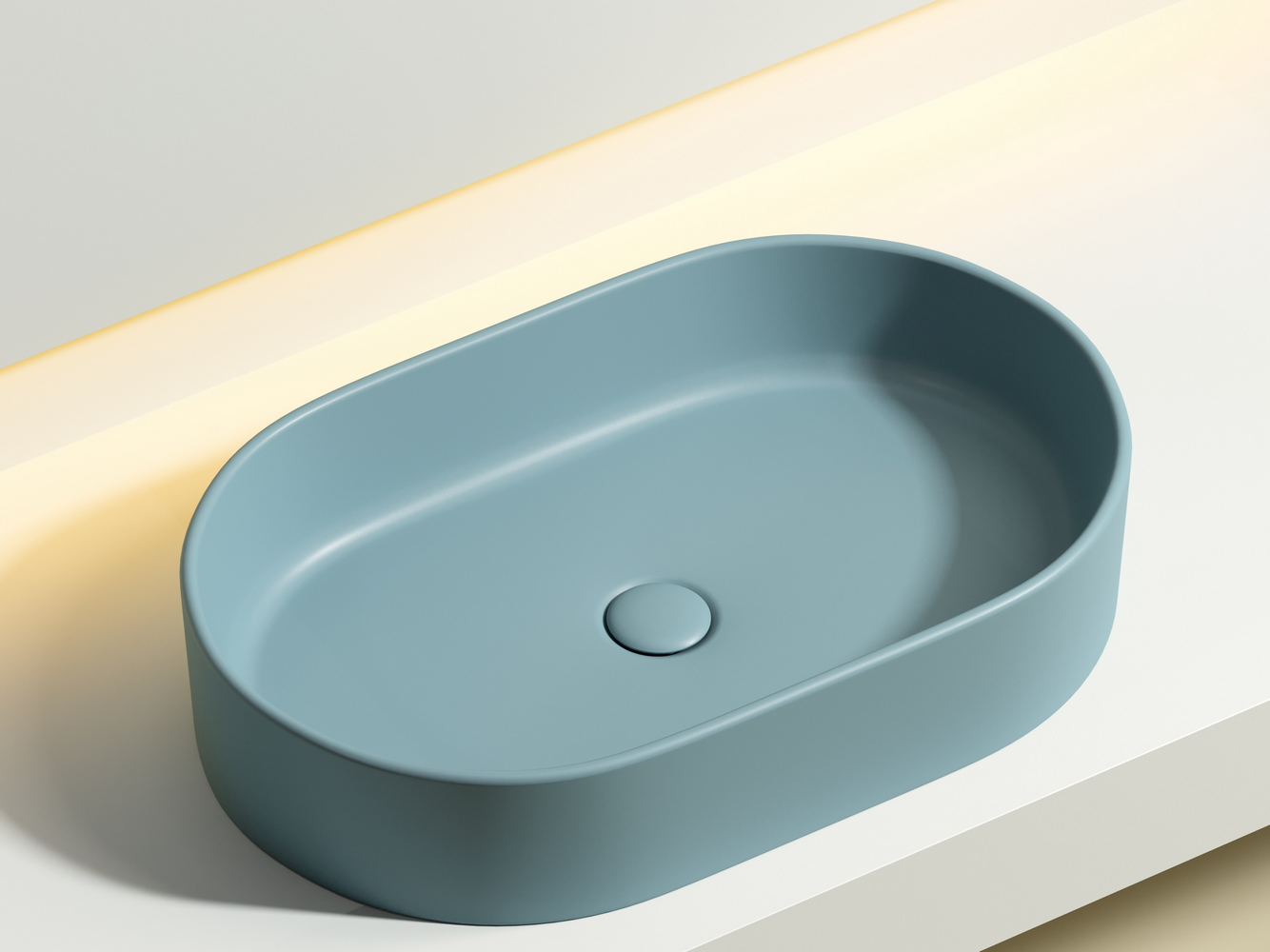 Фото Раковина Ceramicanova Element CN6048MLG накладная 60 × 38,5 × 12,2 см, зеленый матовый