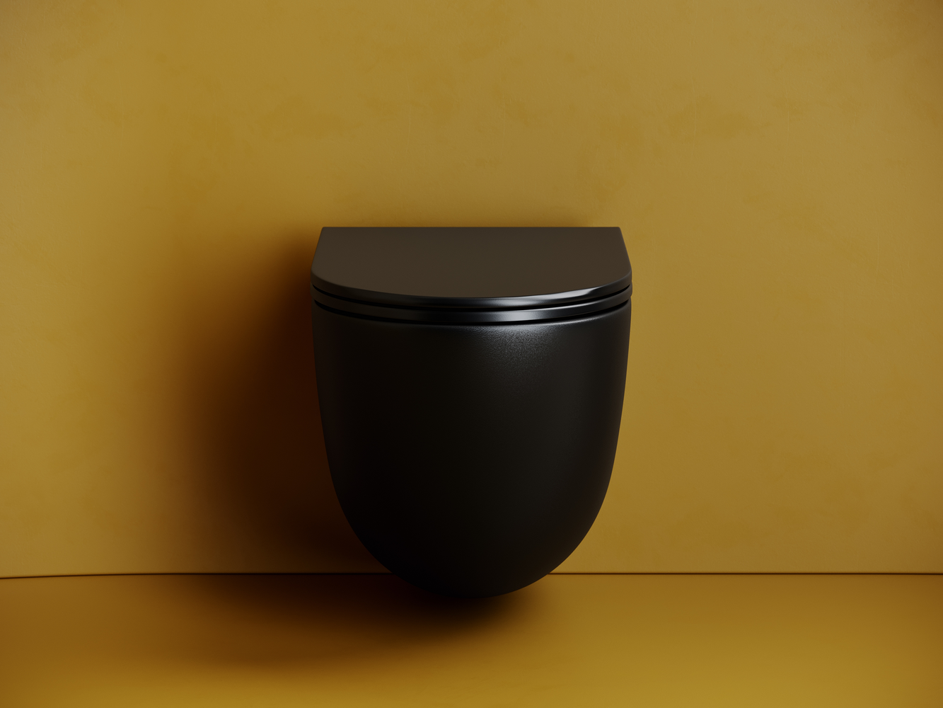 Фото Унитаз Ceramicanova Vogue CN4008TMB с сиденьем подвесной, черный матовый