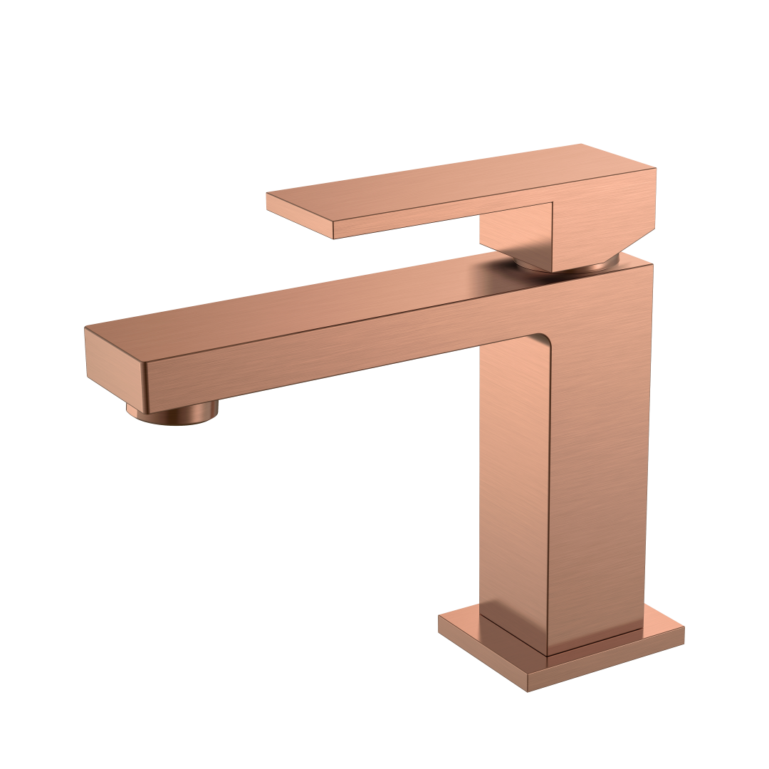 Фото Смеситель для раковины Boheme Qubic 471-CB медь браш