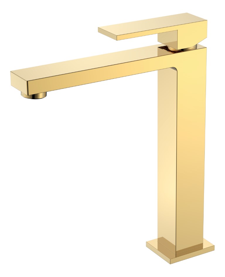 Фото Смеситель для раковины Boheme Qubic 472-G золото