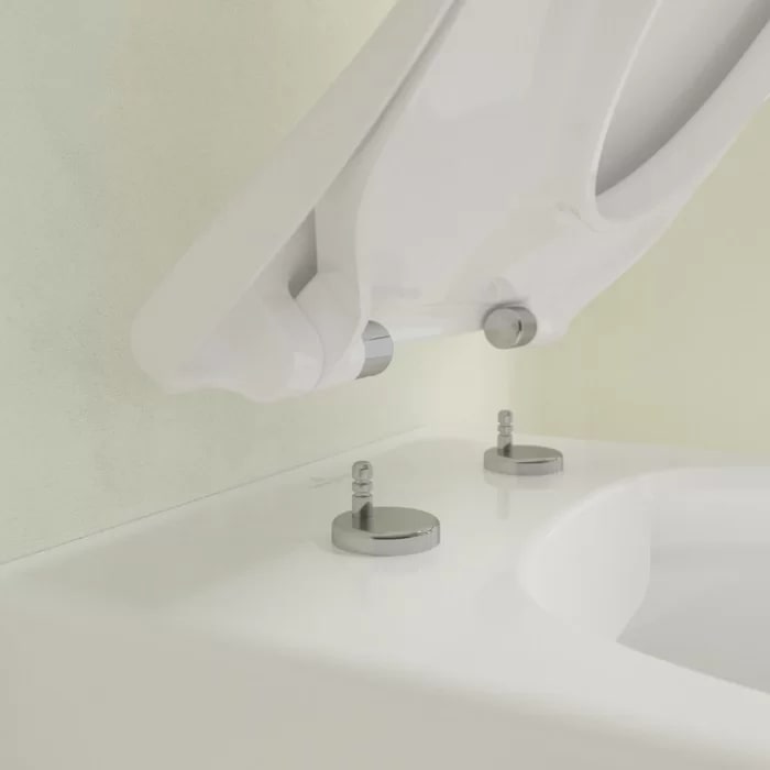 Фото Унитаз подвесной Villeroy & Boch Avento 5656RS01, безободковый, с сиденьем с микролифтом, белый глянцевый