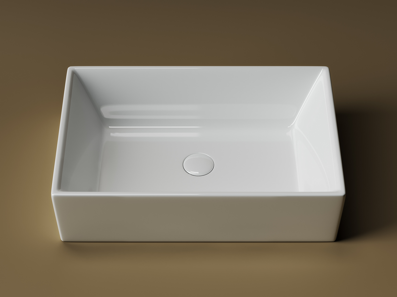 Фото Раковина Ceramicanova Element CN5013 накладная 59 × 39 × 16 см, белый глянцевый