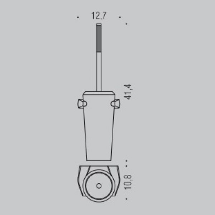 Фото Ершик Colombo Road B8007.CRQ-VAN подвесной хром глянец/стекло матовое
