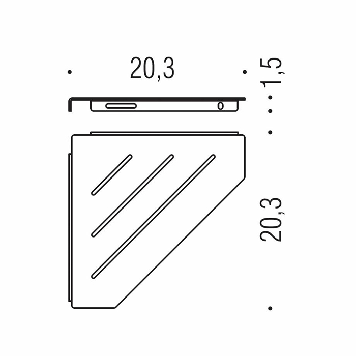 Фото Полка Colombo Angolari B9655.NM подвесная черный матовый L 20 см
