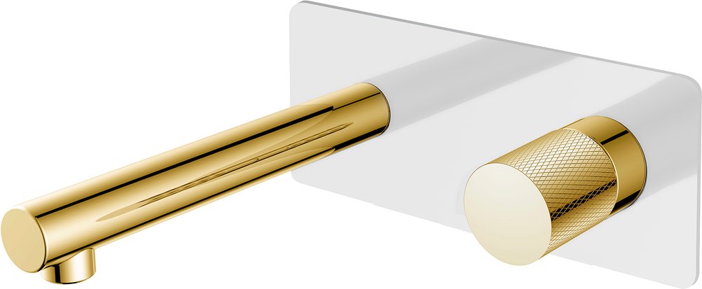 Фото Смеситель для раковины Boheme Stick 125-WG.2 золото/белый