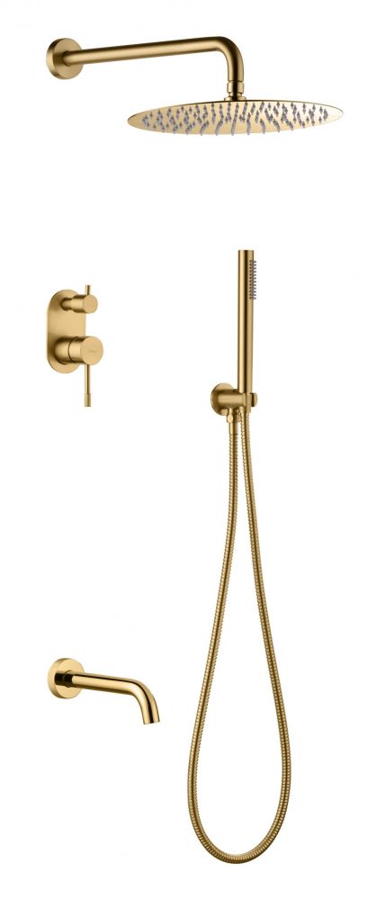 Фото Душевая система Boheme Uno 464-2-MG matt gold, золото матовое