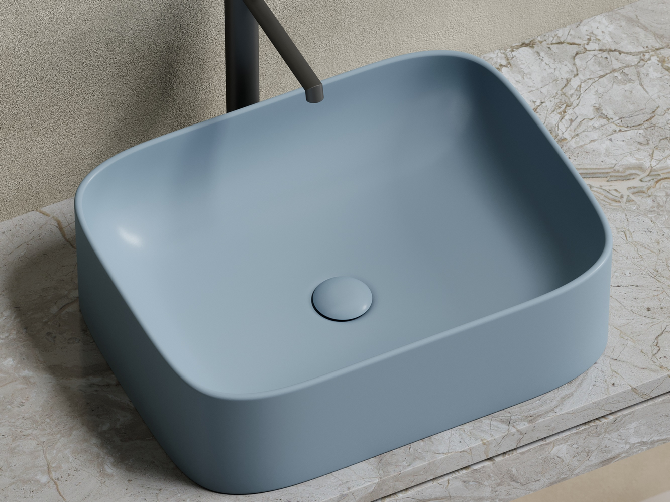 Фото Раковина Ceramicanova Element CN6052MHL накладная 50,5 × 38 × 15 см, серо-голубой матовый