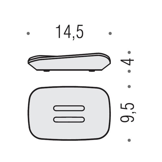 Фото Мыльница Colombo Alize B2540.CR настольная хром глянец