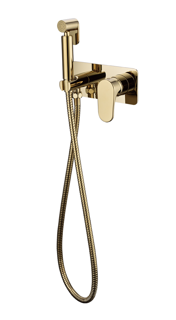 Фото Гигиенический душ Boheme Spectre 457-G со смесителем золото глянец