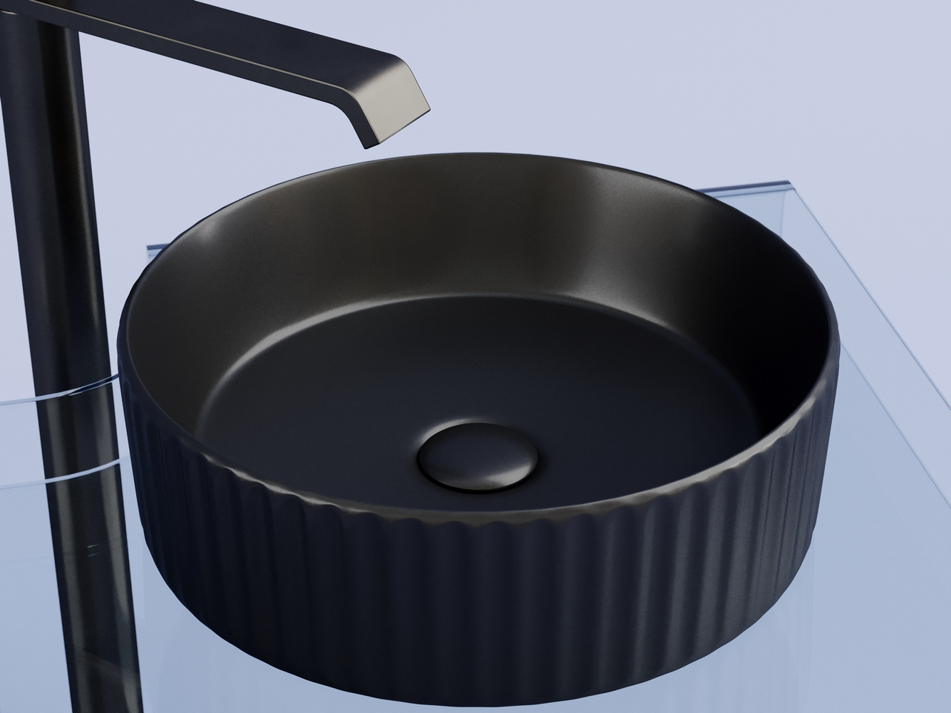 Фото Раковина Ceramicanova Element CN6057MB накладная 36 × 36 × 11,5 см, черный матовый