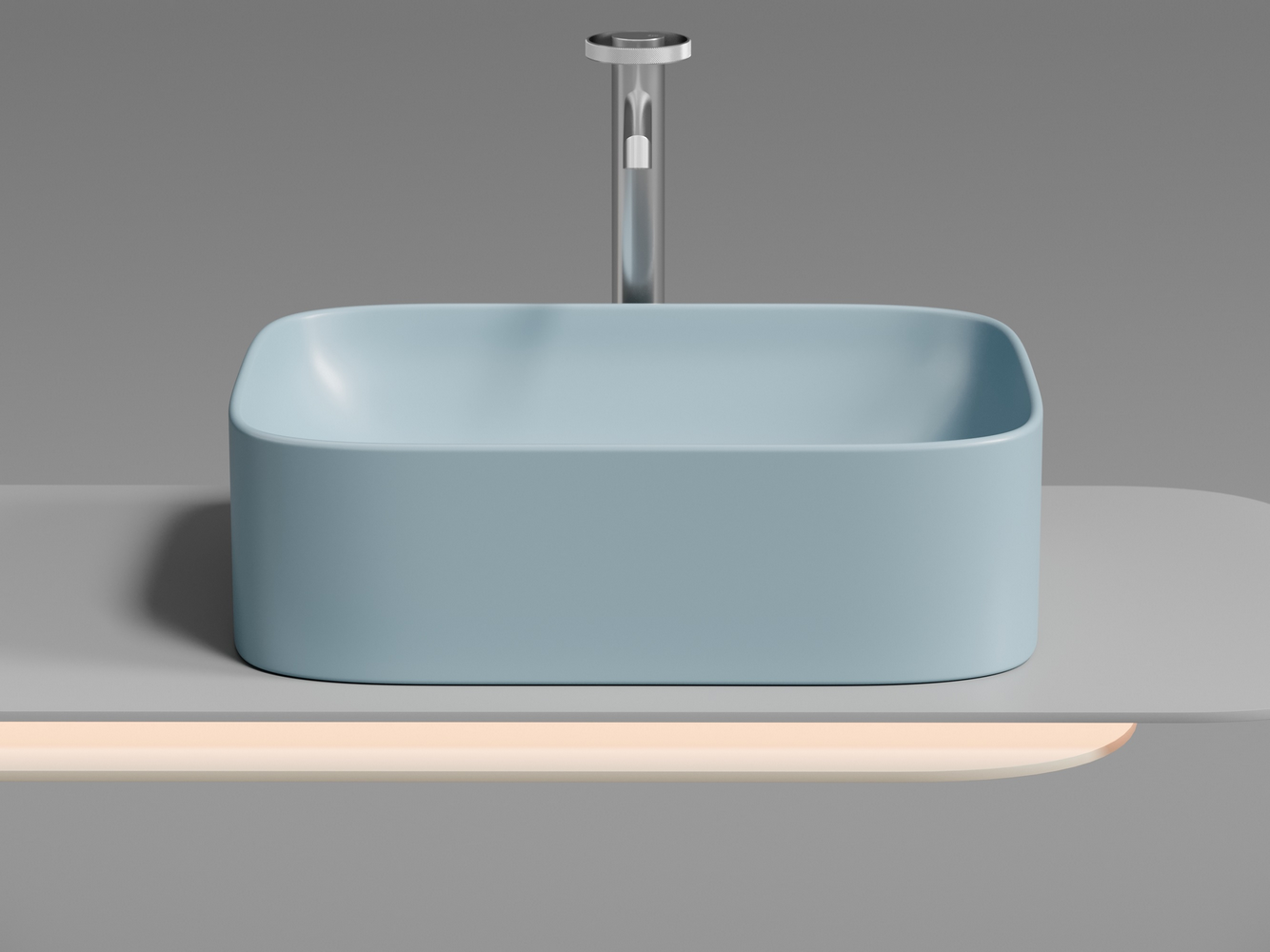 Фото Раковина Ceramicanova Element CN6052ML накладная 50,5 × 38 × 15 см, голубой матовый