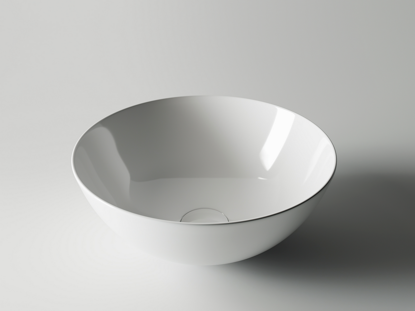 Фото Раковина Ceramicanova Element CN6002 накладная 35,8 × 35,8 × 15,5 см, белый глянцевый