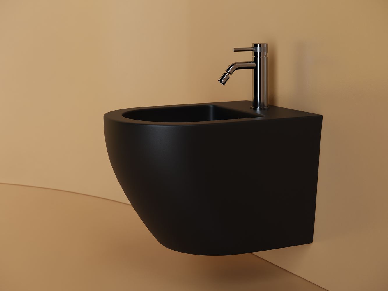 Фото Биде Ceramicanova Uno CN11002MB подвесное, черный матовый