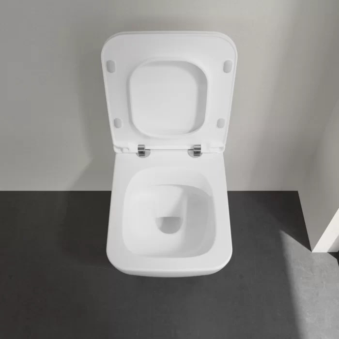Фото Унитаз подвесной Villeroy & Boch Venticello 4611RSR1, безободковый, с сиденьем с микролифтом, белый глянцевый