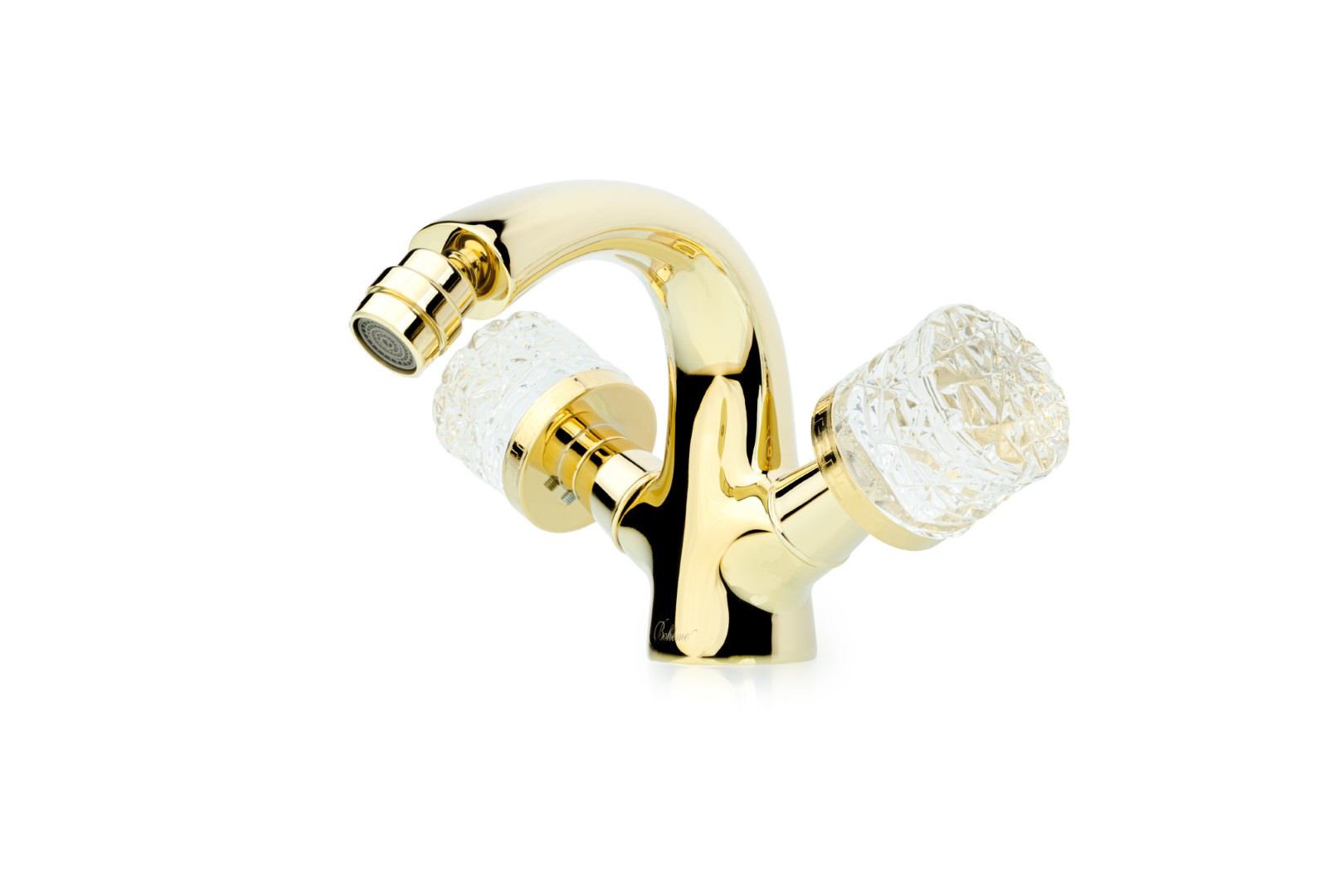 Фото Смеситель для биде Boheme Crystal 296-CRST золото глянец