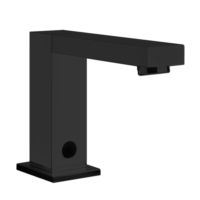 Фото Смеситель Gessi Rettangolo 30501#706 для раковины электронный, черный хром глянец pvd