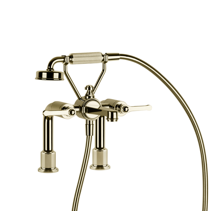 Фото Смеситель Gessi Venti20 65115#710 на борт ванны, латунь глянец pvd