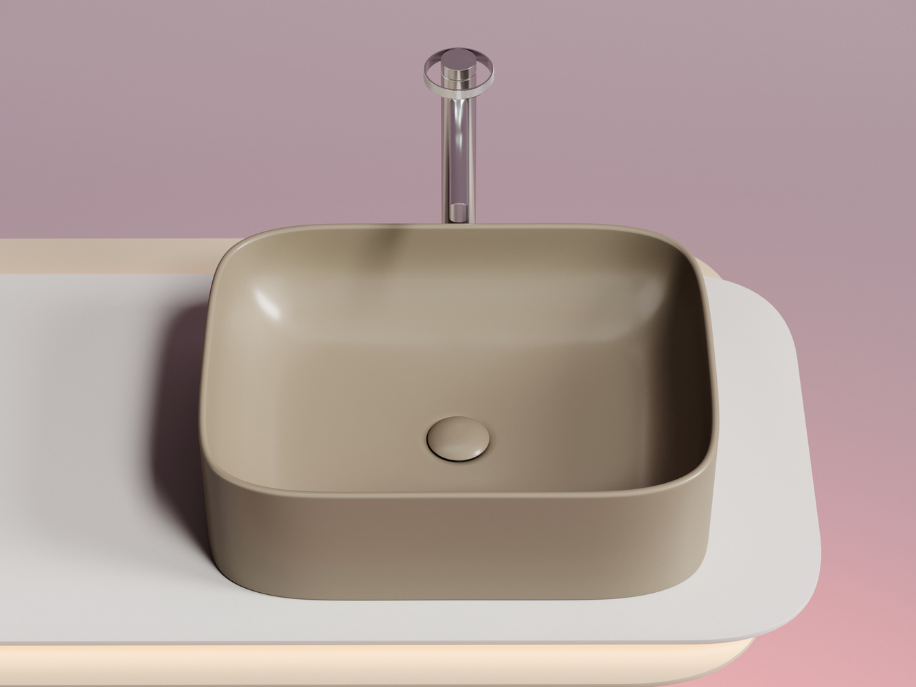 Фото Раковина Ceramicanova Element CN6052MC накладная 50,5 × 38 × 15 см, капучино матовый