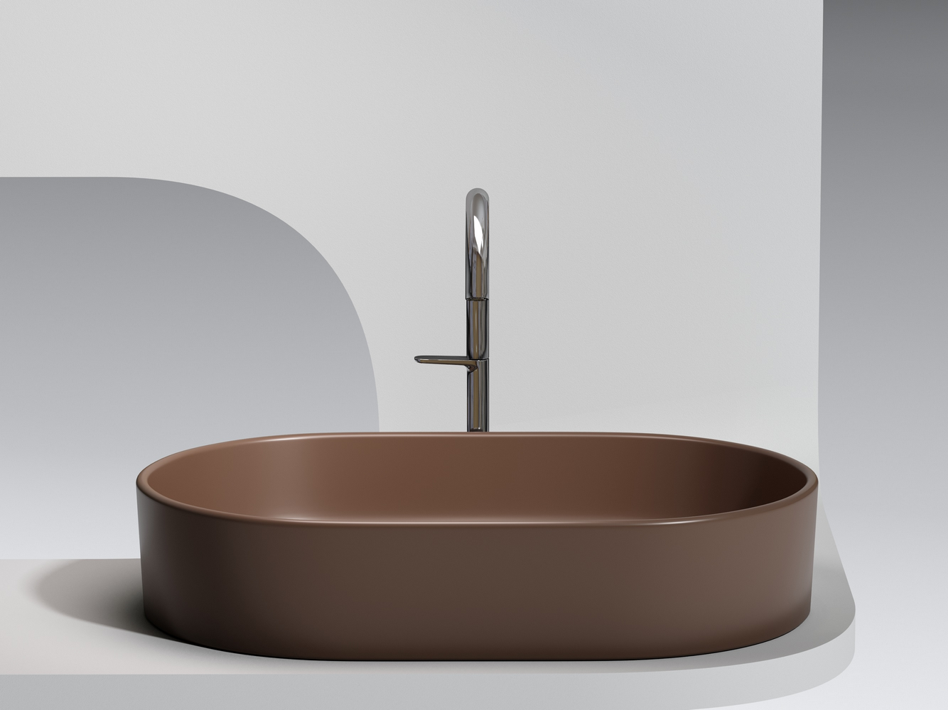 Фото Раковина Ceramicanova Element CN6048MDB накладная 60 × 38,5 × 12,2 см, темно-коричневый матовый