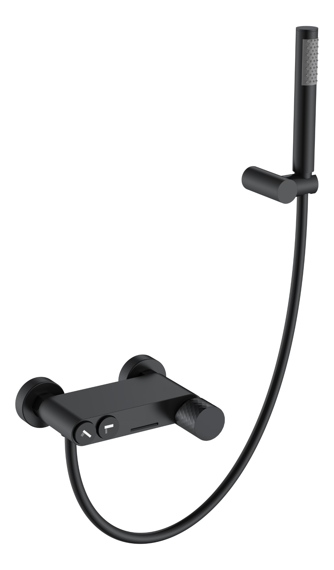 Фото Смеситель для ванны Boheme Stick 123-BB черный