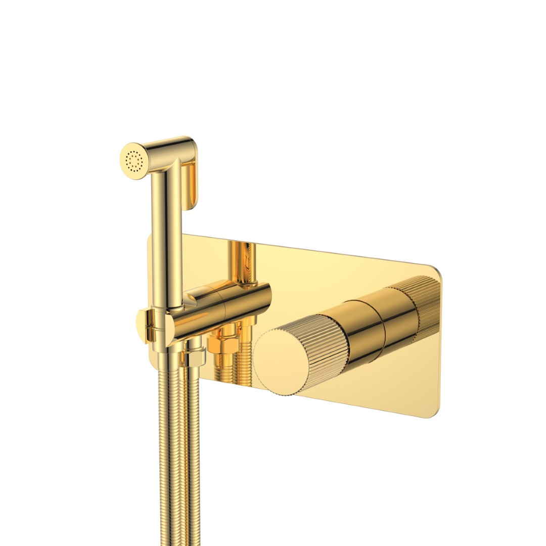 Фото Гигиенический душ Boheme Stick 127-GG.3 со смесителем золото