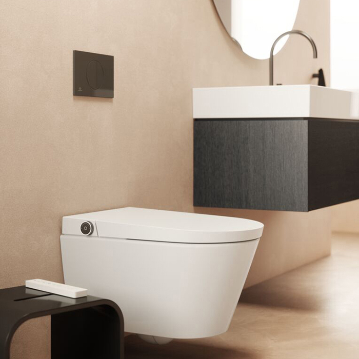 Фото Унитаз-биде подвесной Ideal Standard I.life K875501, безободковый, с сиденьем, белый глянцевый