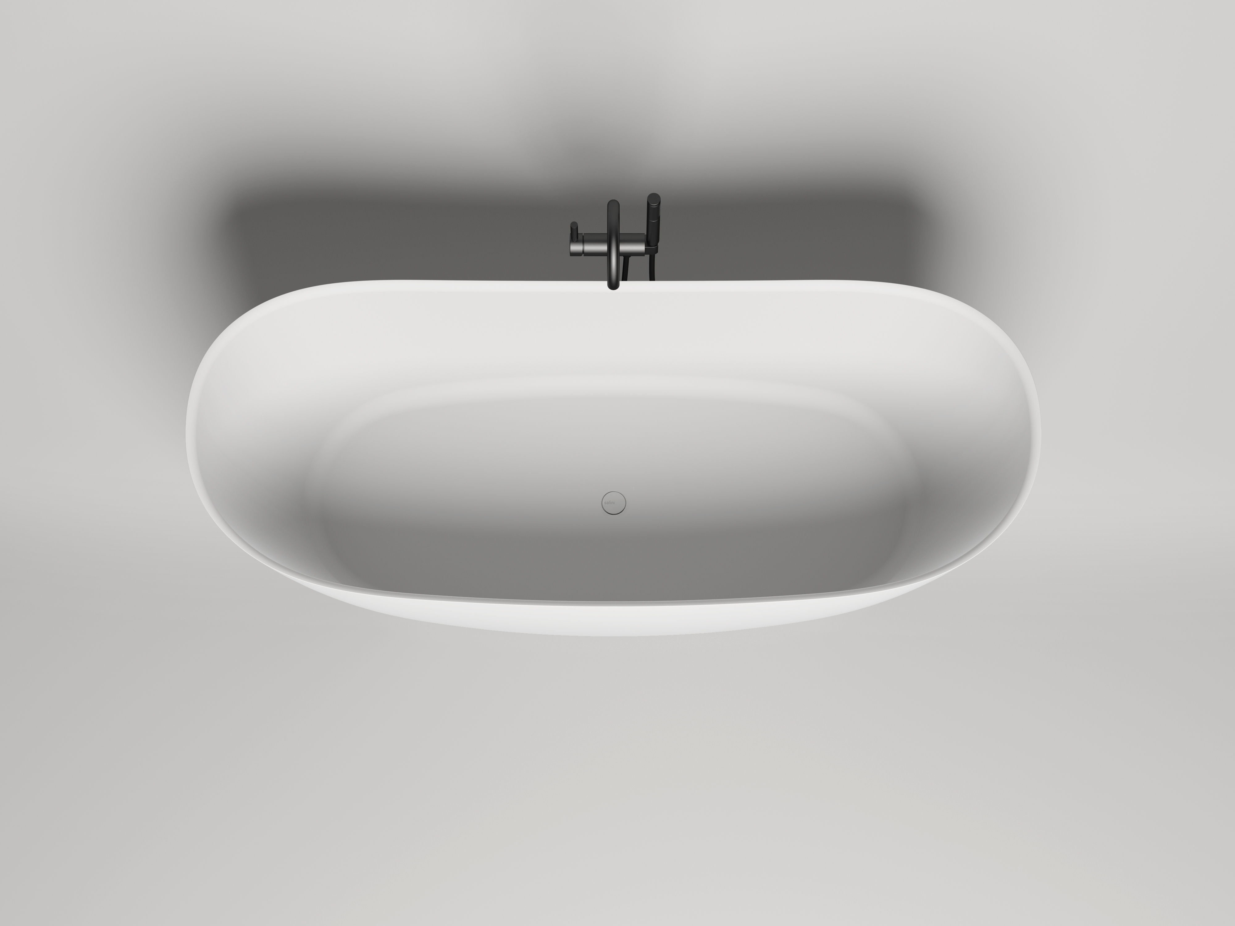 Фото Ванна Salini Noemi 170x75 101722M отдельностоящая из литьевого мрамора, белая матовая