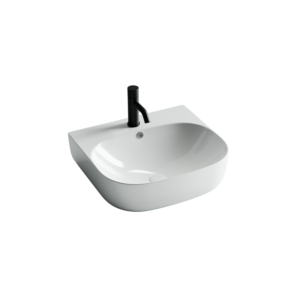 Фото Раковина Ceramicanova Element CN5011 накладная 50 × 44,5 × 14,5 см, белый глянцевый