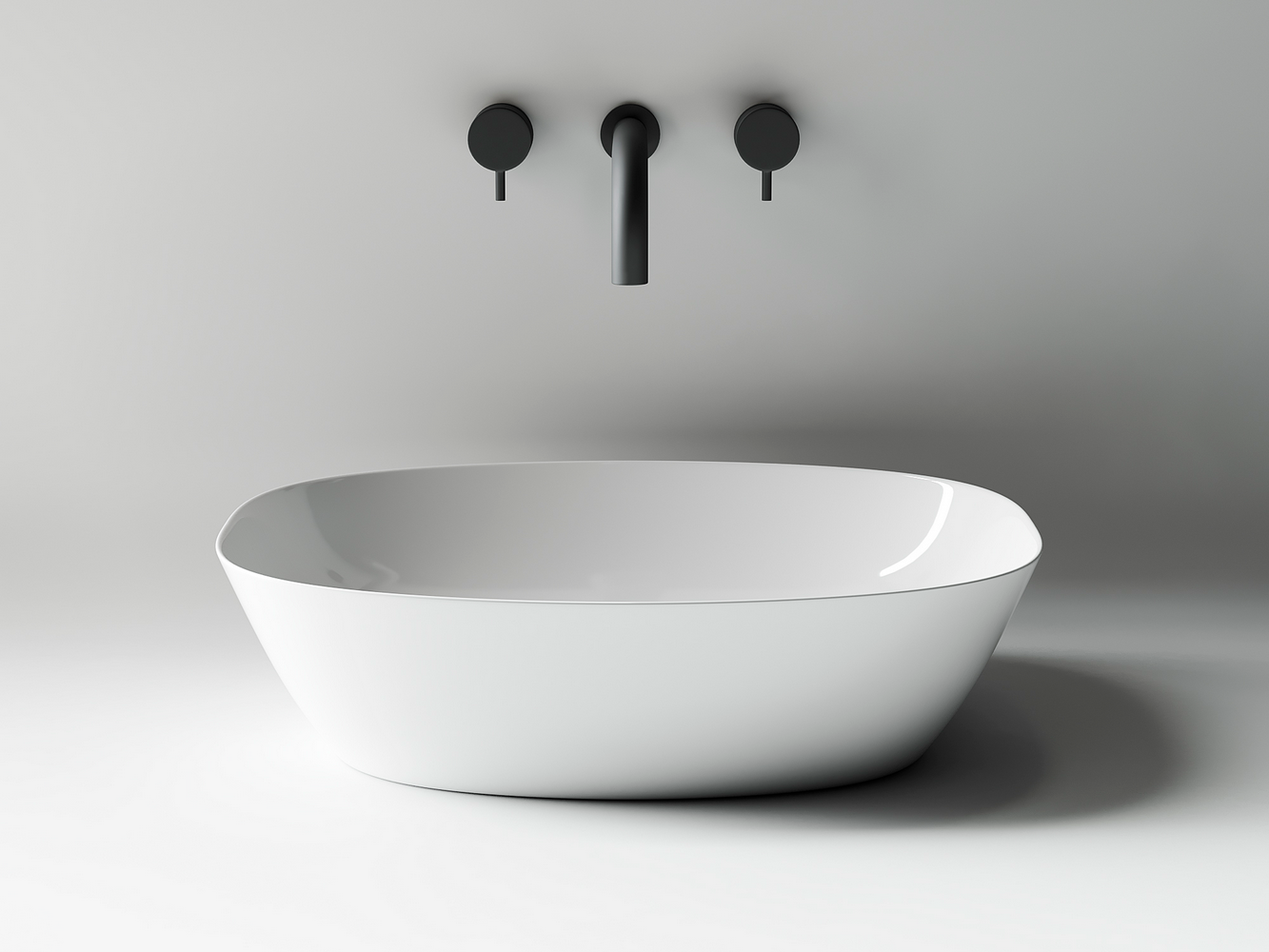 Фото Раковина Ceramicanova Element CN5005 накладная 50 × 38 × 14 см, белый глянцевый