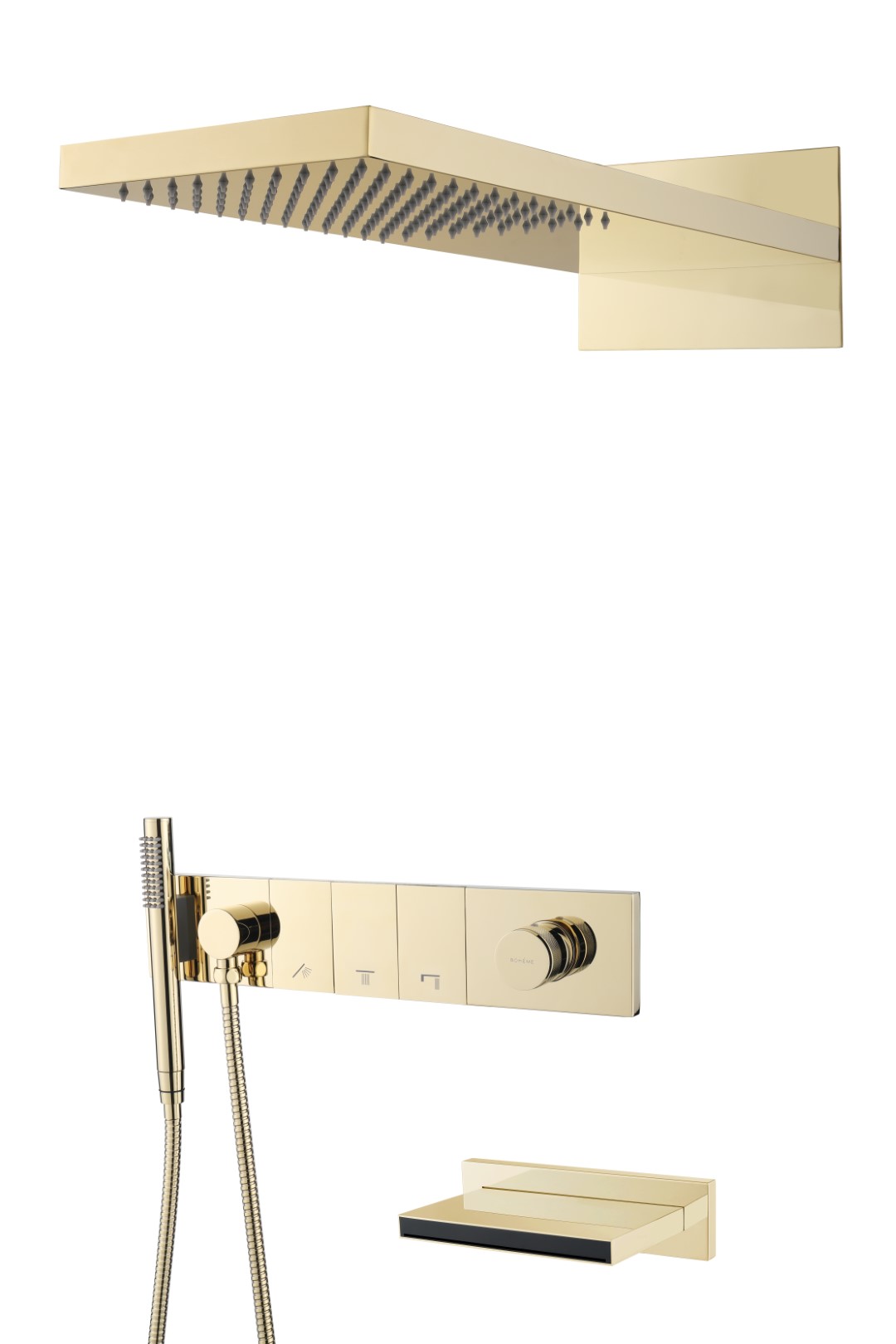 Фото Душевая система Boheme Zodiac 132-2-MG matt gold, золото матовое