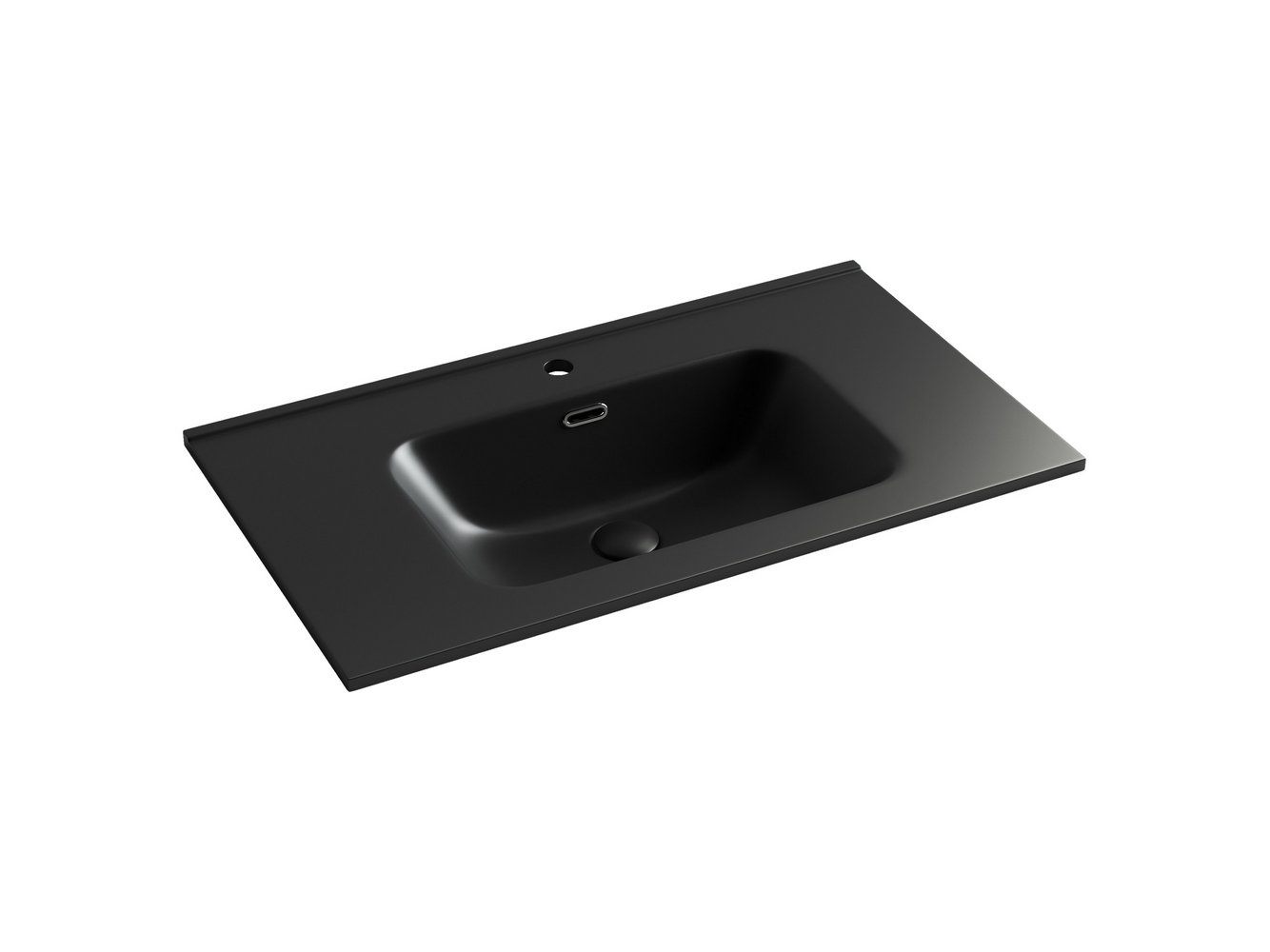 Фото Раковина Ceramicanova Element CN7005MB мебельная 81 × 46,5 × 18 см, черный матовый