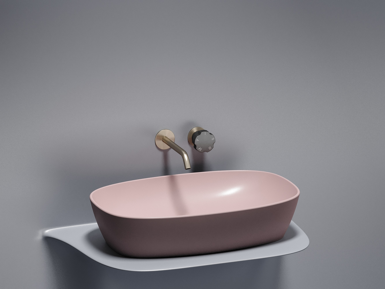 Фото Раковина Ceramicanova Element CN6049MP накладная 61 × 38,5 × 14 см, розовый матовый