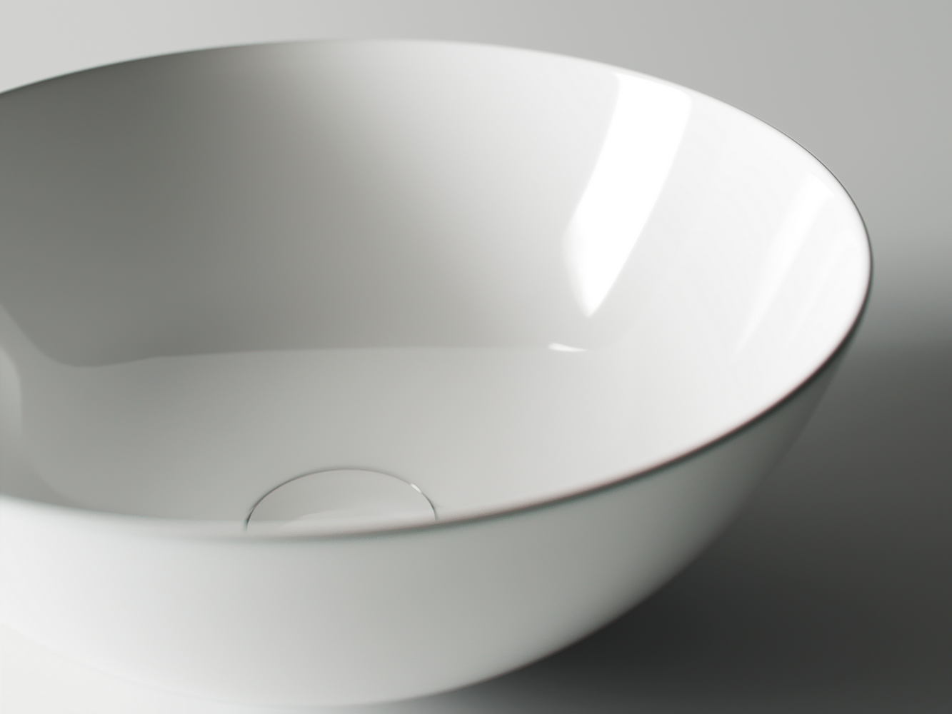 Фото Раковина Ceramicanova Element CN6002 накладная 35,8 × 35,8 × 15,5 см, белый глянцевый