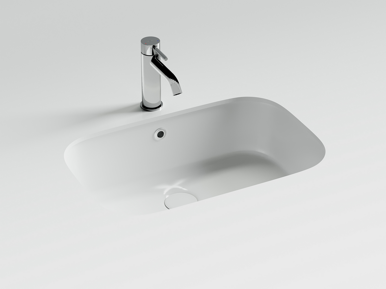 Фото Раковина Ceramicanova Era CN15006 встраиваемая под столешницу 57 × 39,5 × 19 см, белый глянцевый