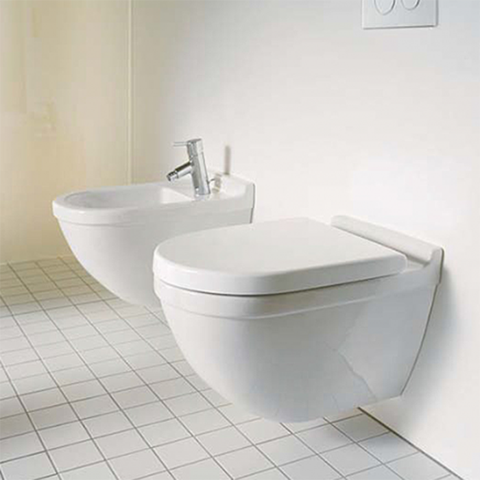 Фото Унитаз подвесной Duravit Starck 3 2226090000, без сиденья, белый глянцевый