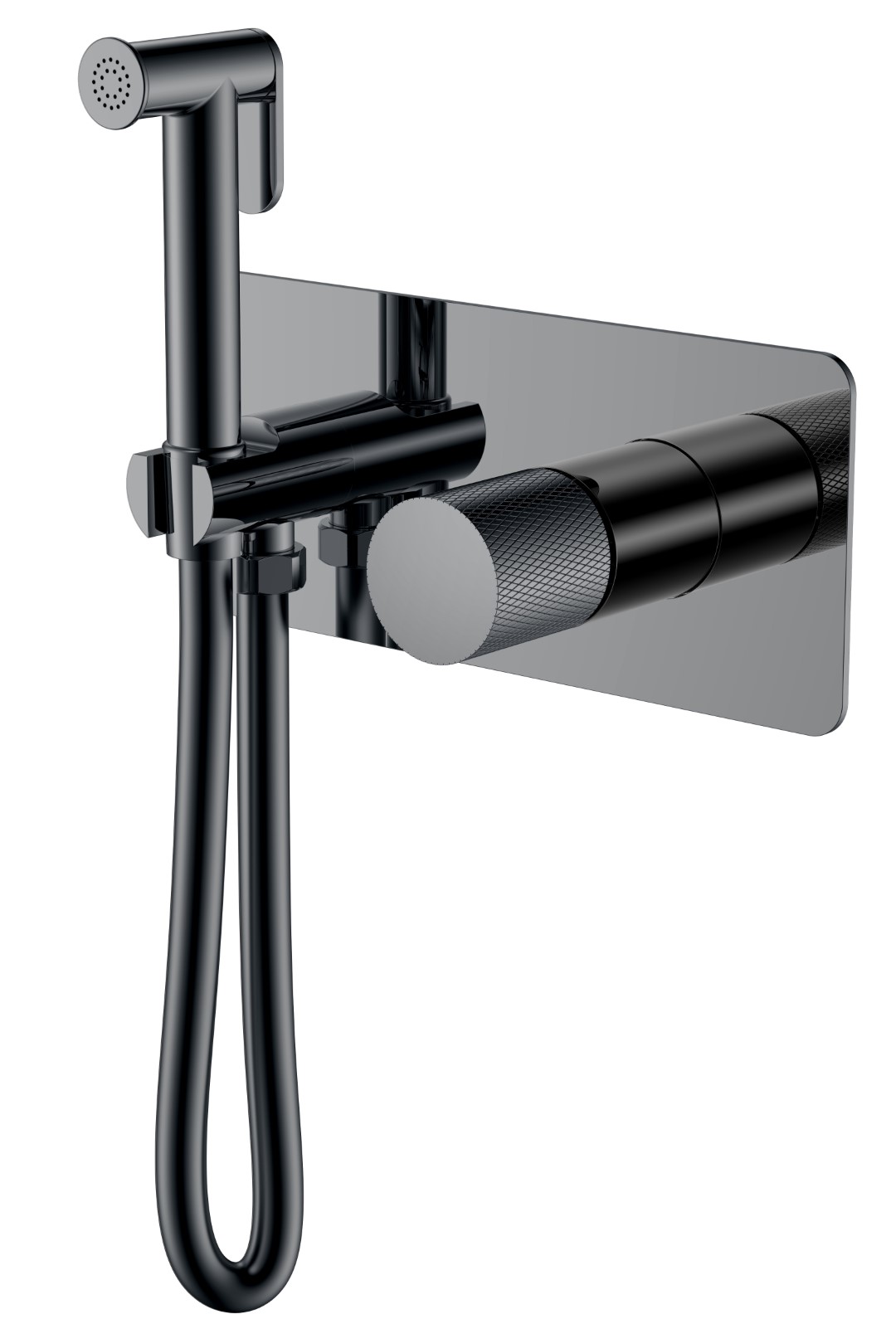 Фото Гигиенический душ Boheme Stick 127-SGM.2 со смесителем графит глянец