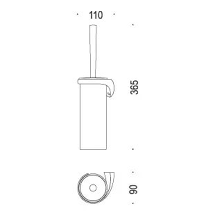 Фото Ершик Colombo Link B2407D.CR-VAN подвесной хром глянец/стекло матовое