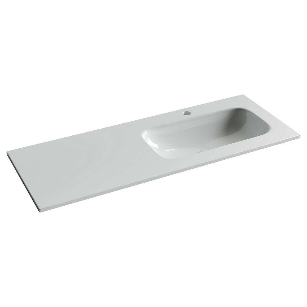 Фото Раковина Ceramicanova Grace CN7021 мебельная 121 × 45,7 × 13,7 см, белый глянцевый