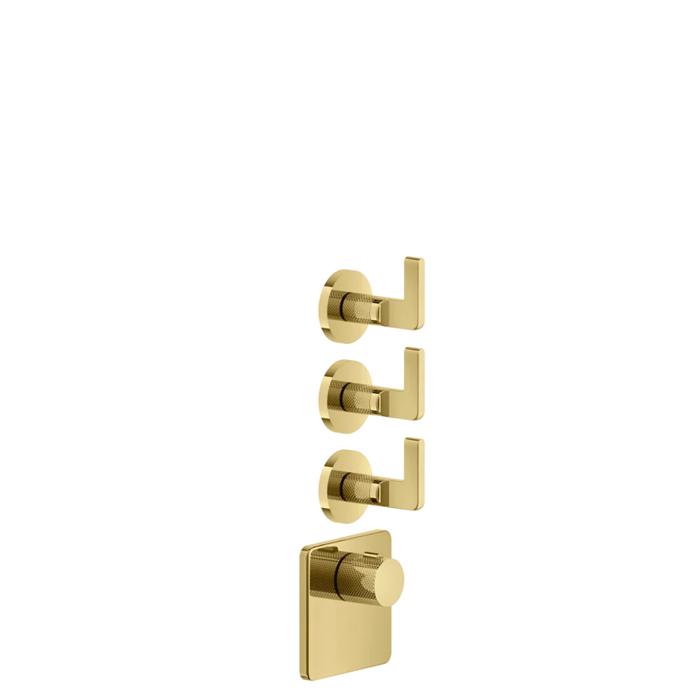 Фото Смеситель Gessi Inciso 58216#246 для душа термостат, золото глянец pvd