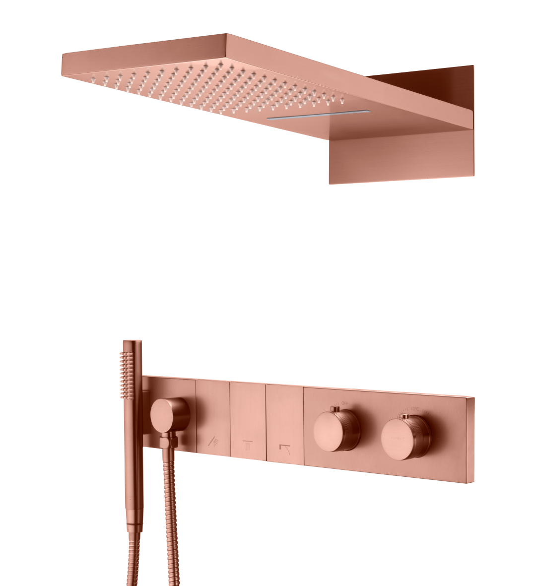 Фото Душевая система Boheme Zodiac 133-CB термостат медь браш