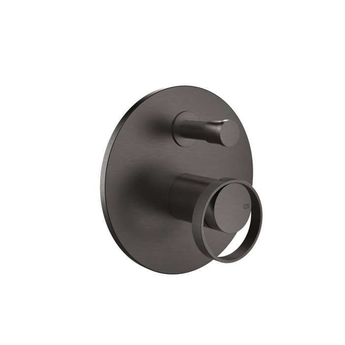 Фото Смеситель Gessi Anello 63377#707 для душа, черный хром браш pvd