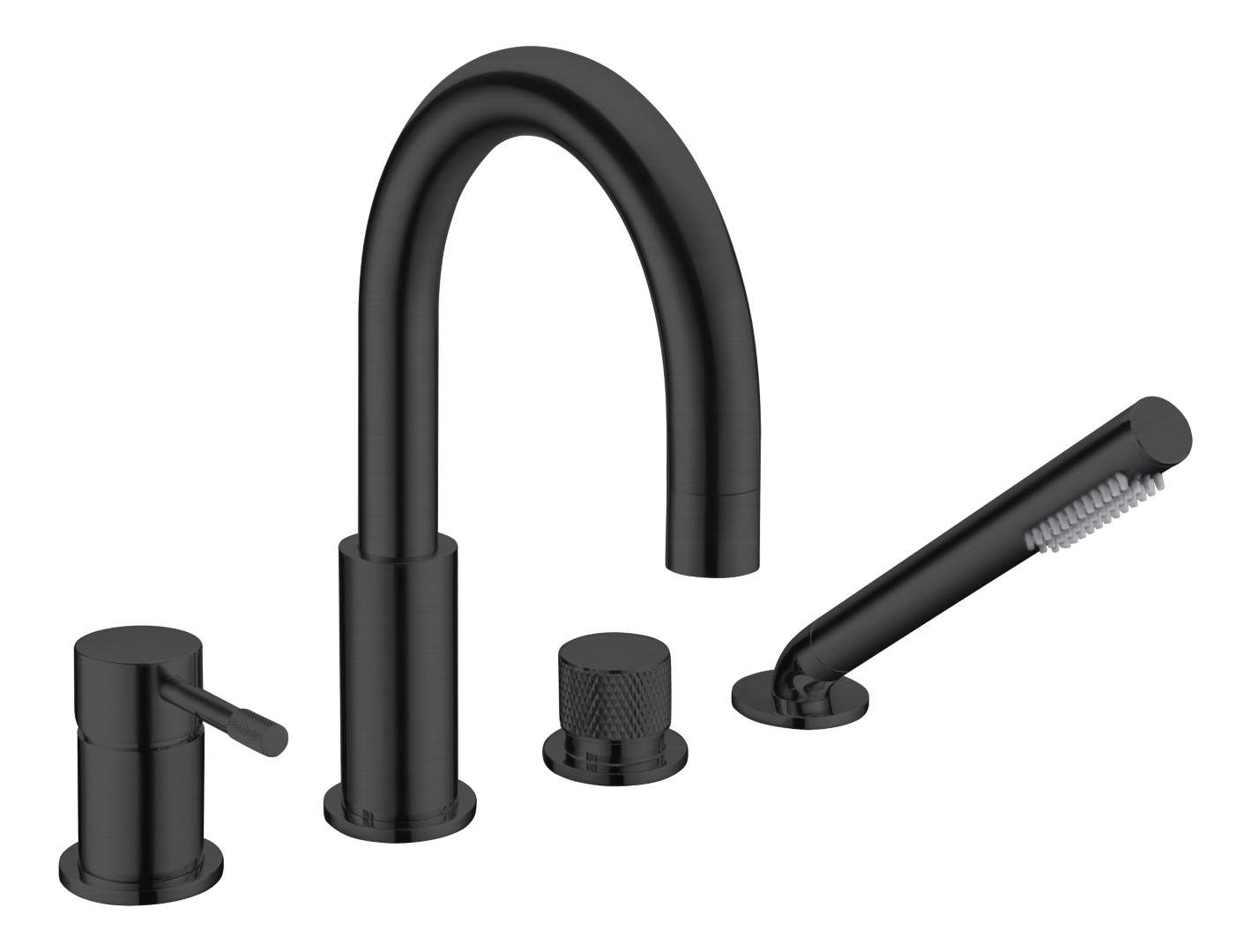 Фото Смеситель на борт ванны Boheme Uno 460-B черный