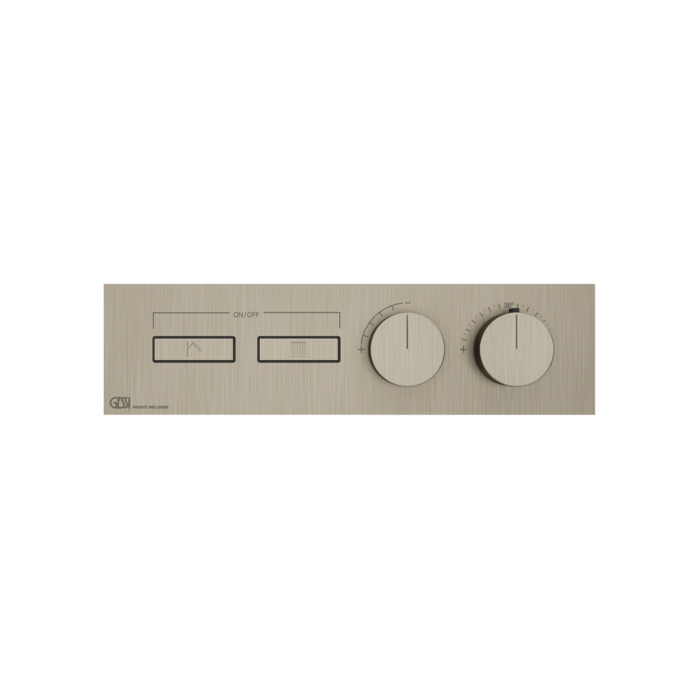 Фото Смеситель Gessi Hi-Fi 63012#149 для душа термостат, никель браш