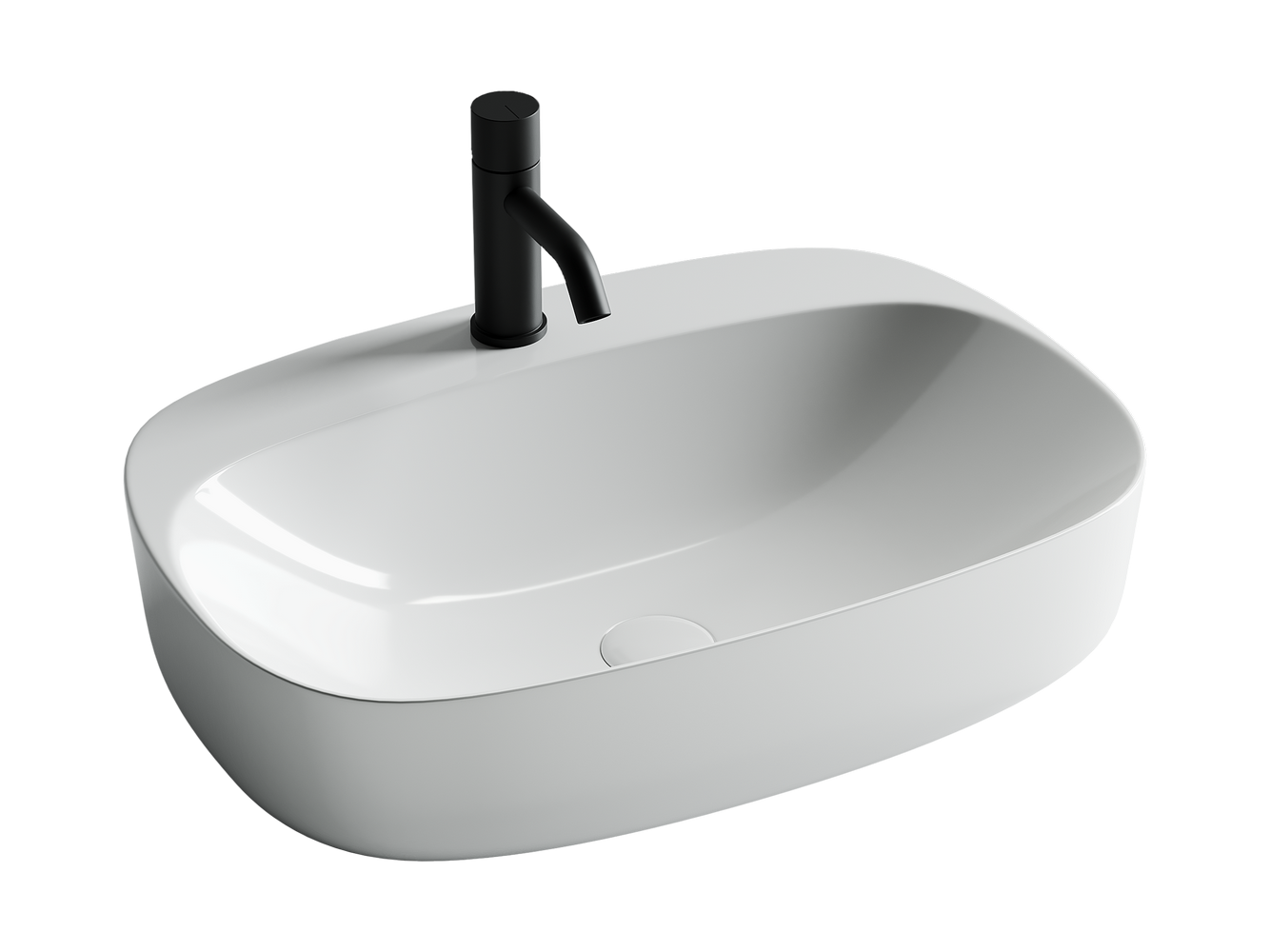 Фото Раковина Ceramicanova Element CN5012 накладная 59,5 × 42 × 15,5 см, белый глянцевый